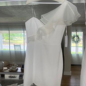 Amanda Uprichard one shoulder white dress - NWT, NEVER WORN